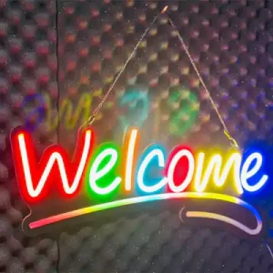 GearUP WELCOME Neon Sign For Greetings at Shop, Restaurant , Pharmacy, Cafe