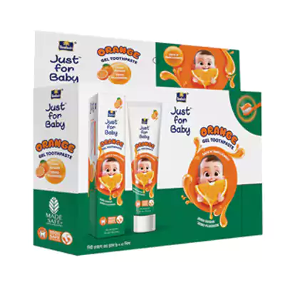Parachute Just for Baby - Baby Gel Toothpaste (Orange) - Pack of 3 45gm